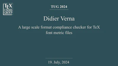 A Large Scale Format Compliance Checker for TeX Font Metric Files featured image