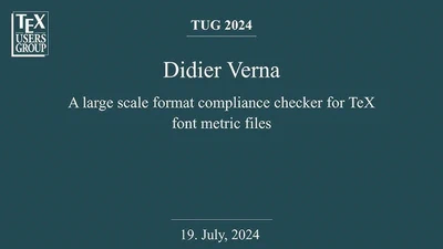 A Large Scale Format Compliance Checker for TeX Font Metric Files featured image